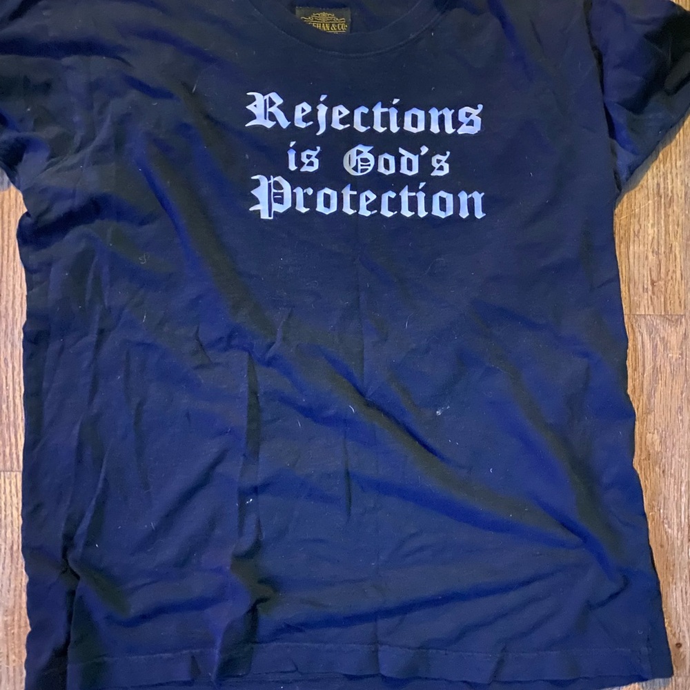 Unisex organic American made“Rejection “ vintage medium tee